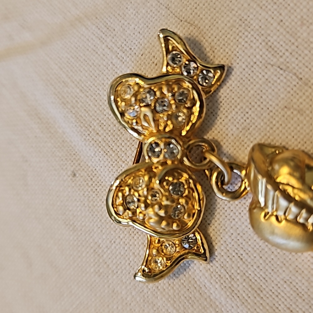 Vintage PMI Precious Moments Signed Gold Tone "Sleigh Ride" - Picture 2 of 5
